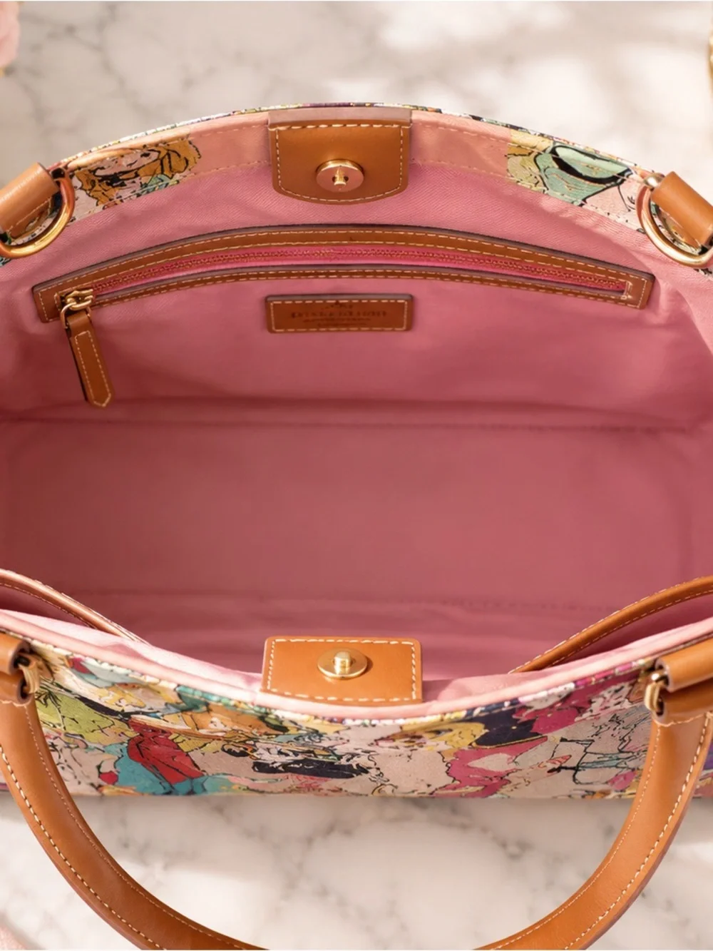 Dooney & Bourke Disney Princess Satchel in Pink and Tan
